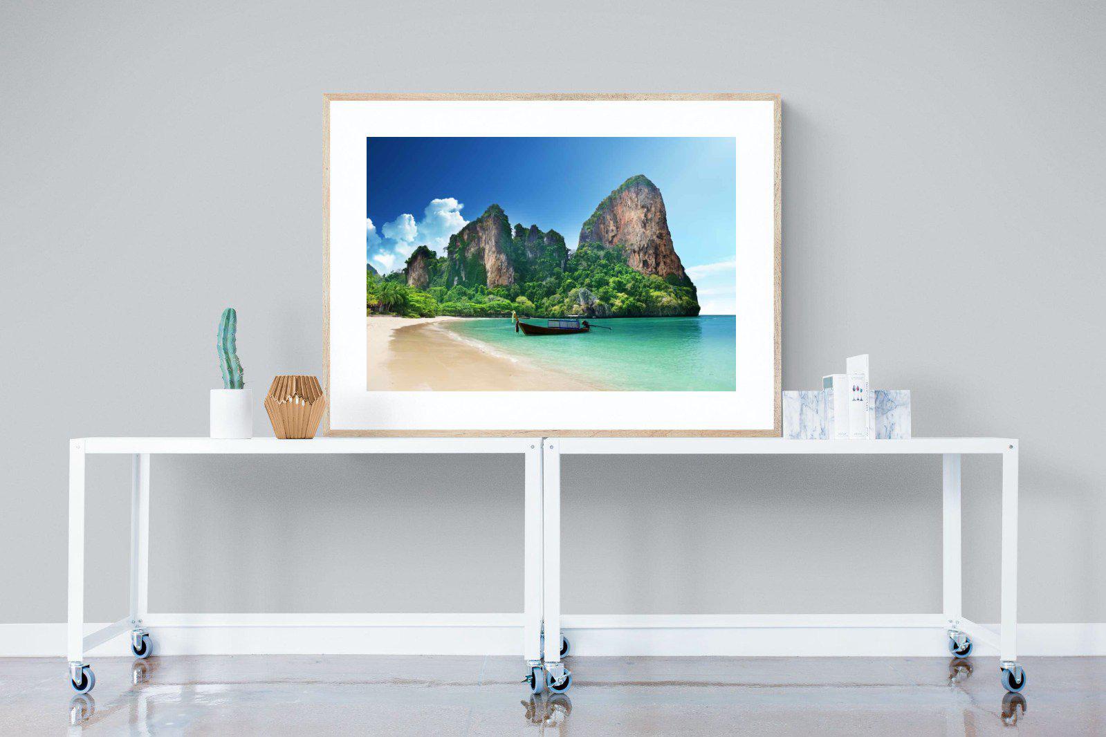 Railay Beach-Wall_Art-120 x 90cm-Framed Print-Wood-Pixalot