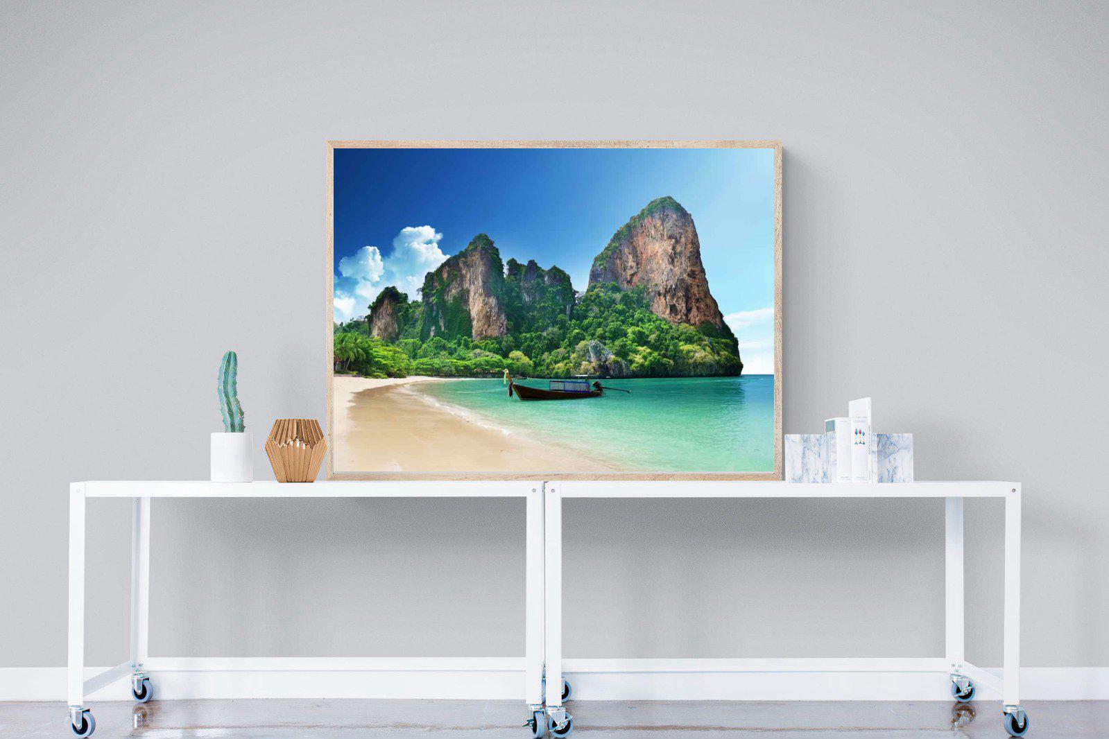 Railay Beach-Wall_Art-120 x 90cm-Mounted Canvas-Wood-Pixalot