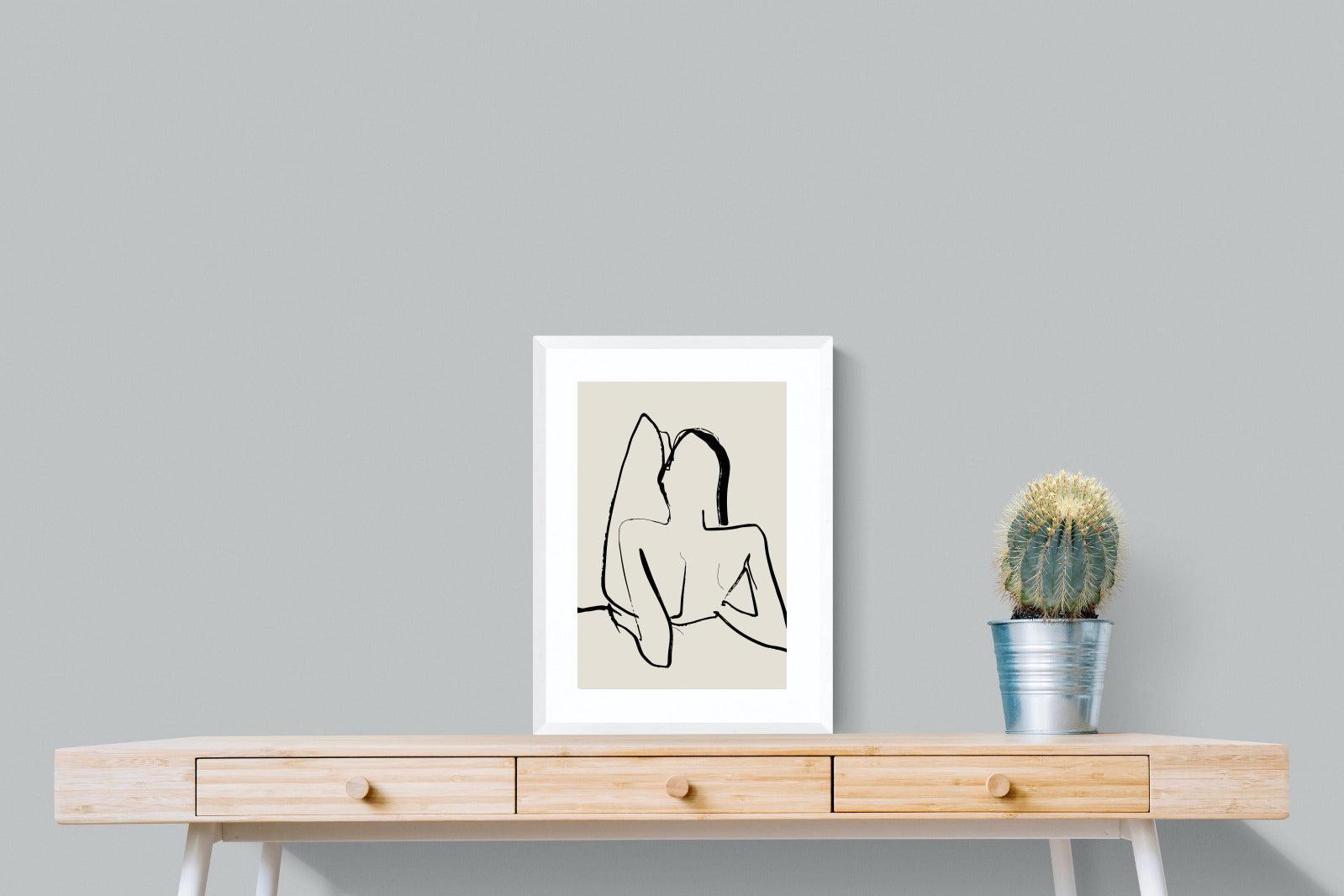 Reclined-Wall_Art-45 x 60cm-Framed Print-White-Pixalot