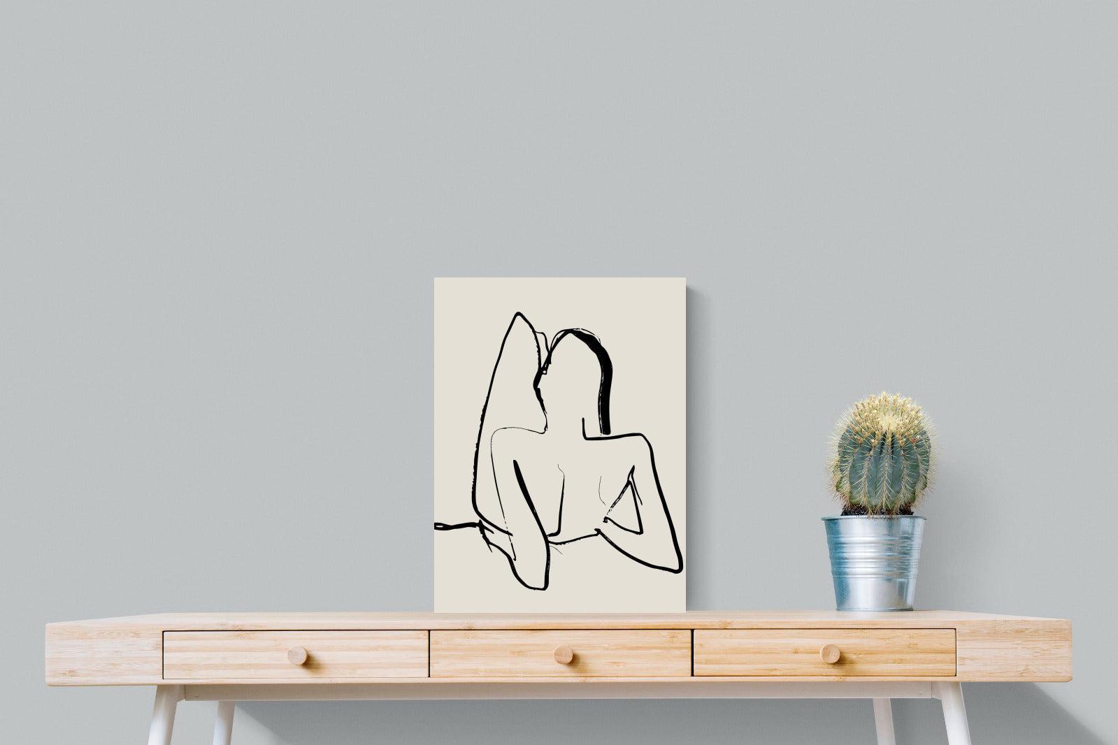 Reclined-Wall_Art-45 x 60cm-Mounted Canvas-No Frame-Pixalot