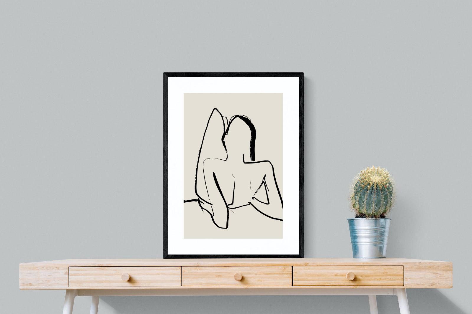 Reclined-Wall_Art-60 x 80cm-Framed Print-Black-Pixalot