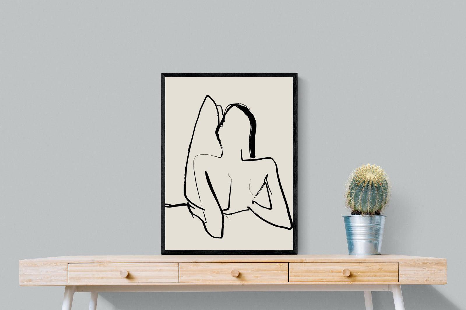 Reclined-Wall_Art-60 x 80cm-Mounted Canvas-Black-Pixalot