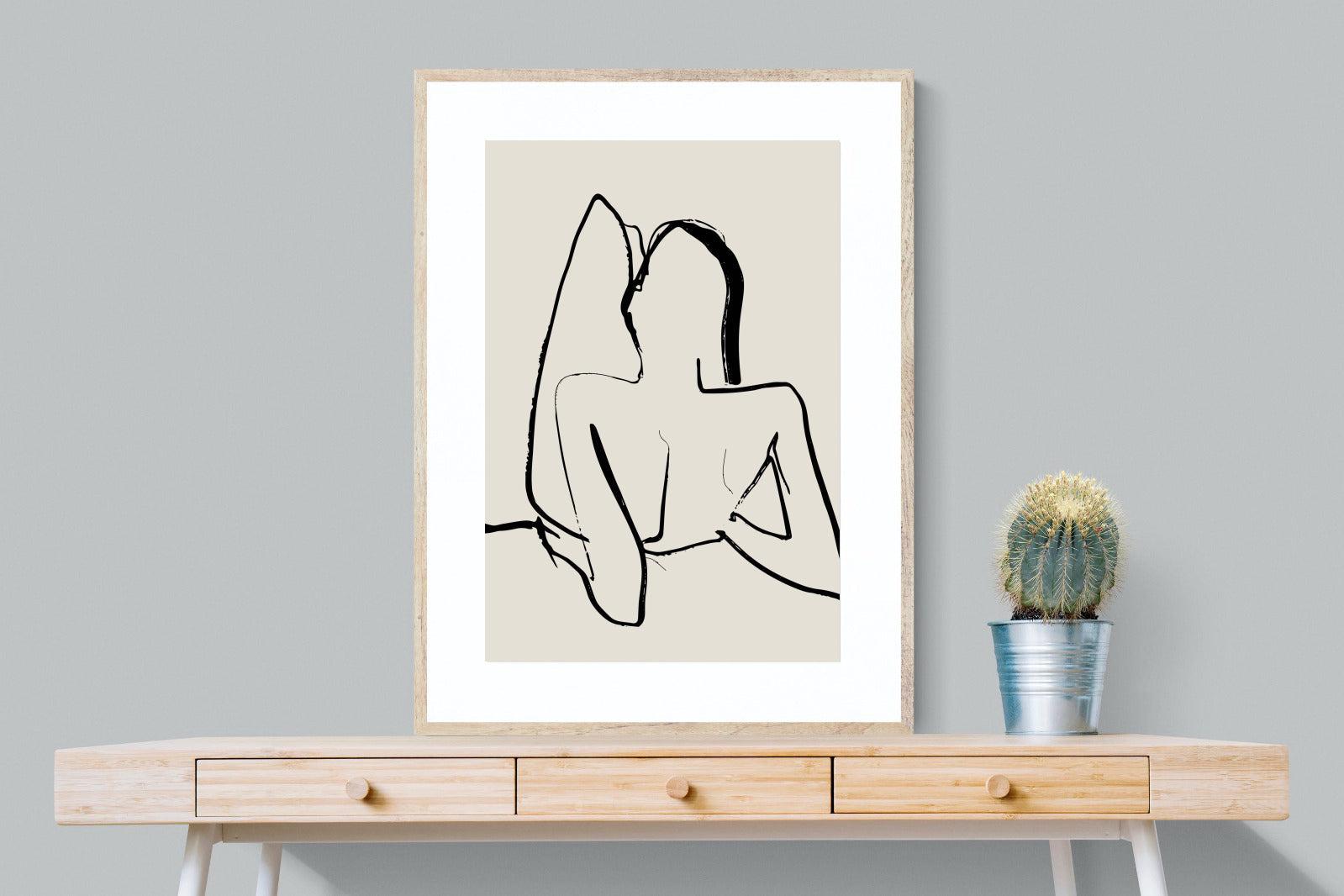 Reclined-Wall_Art-75 x 100cm-Framed Print-Wood-Pixalot