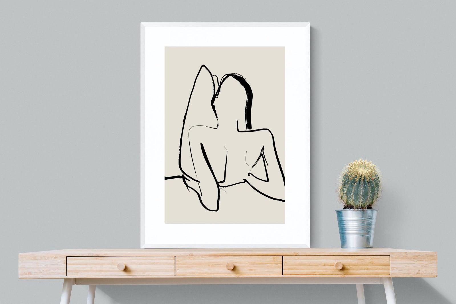 Reclined-Wall_Art-75 x 100cm-Framed Print-White-Pixalot