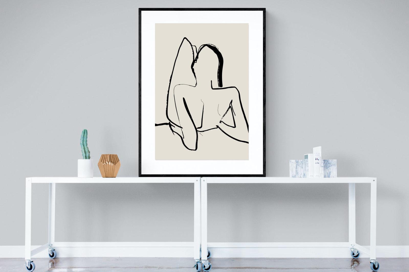 Reclined-Wall_Art-90 x 120cm-Framed Print-Black-Pixalot