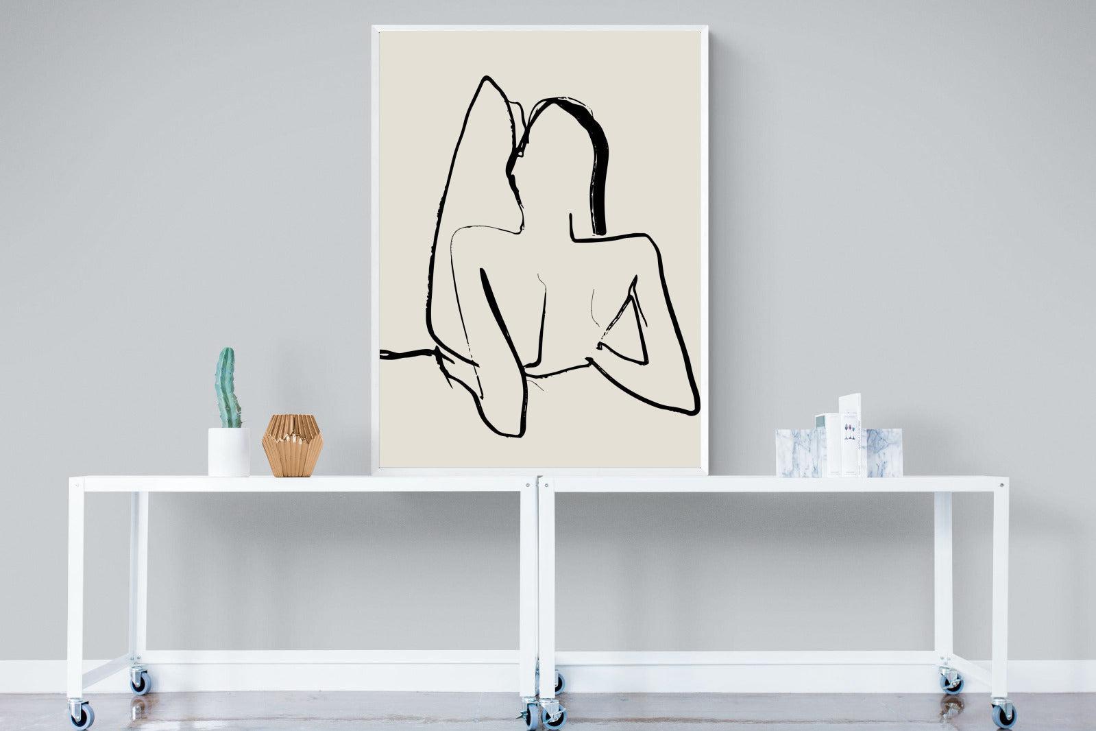 Reclined-Wall_Art-90 x 120cm-Mounted Canvas-White-Pixalot