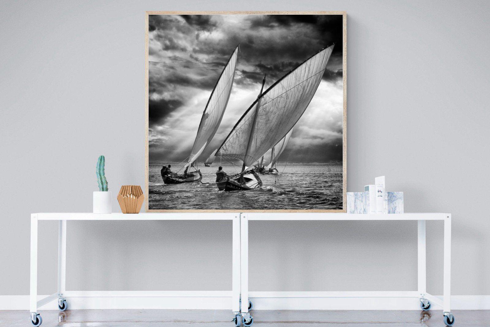 Regatta-Wall_Art-120 x 120cm-Mounted Canvas-Wood-Pixalot