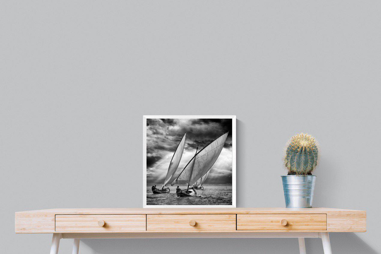 Regatta-Wall_Art-50 x 50cm-Mounted Canvas-White-Pixalot