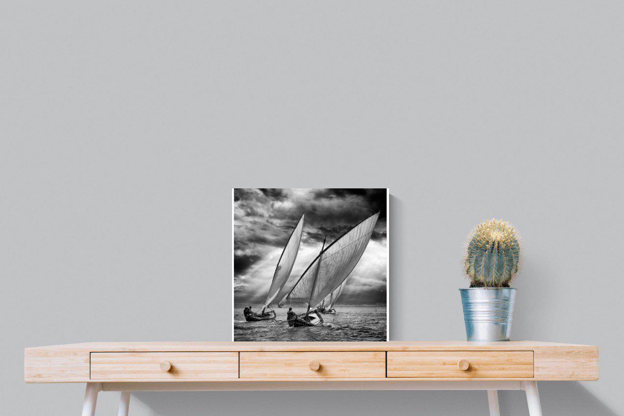 Regatta-Wall_Art-50 x 50cm-Mounted Canvas-No Frame-Pixalot