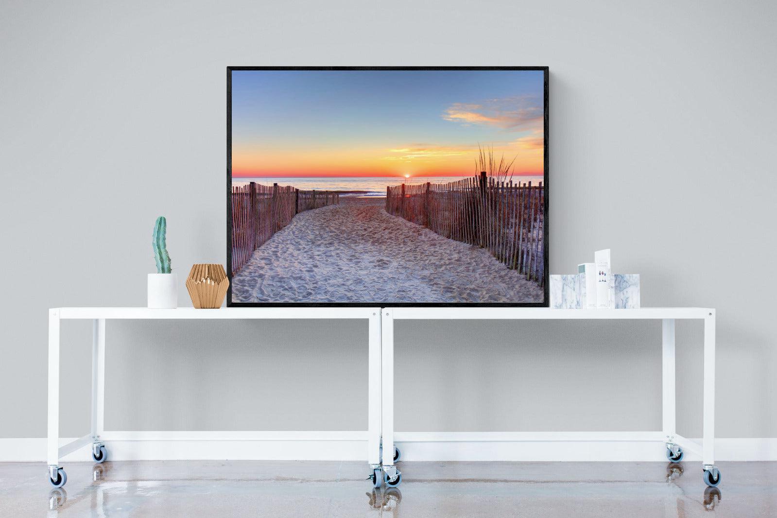 Rehoboth Beach-Wall_Art-120 x 90cm-Mounted Canvas-Black-Pixalot