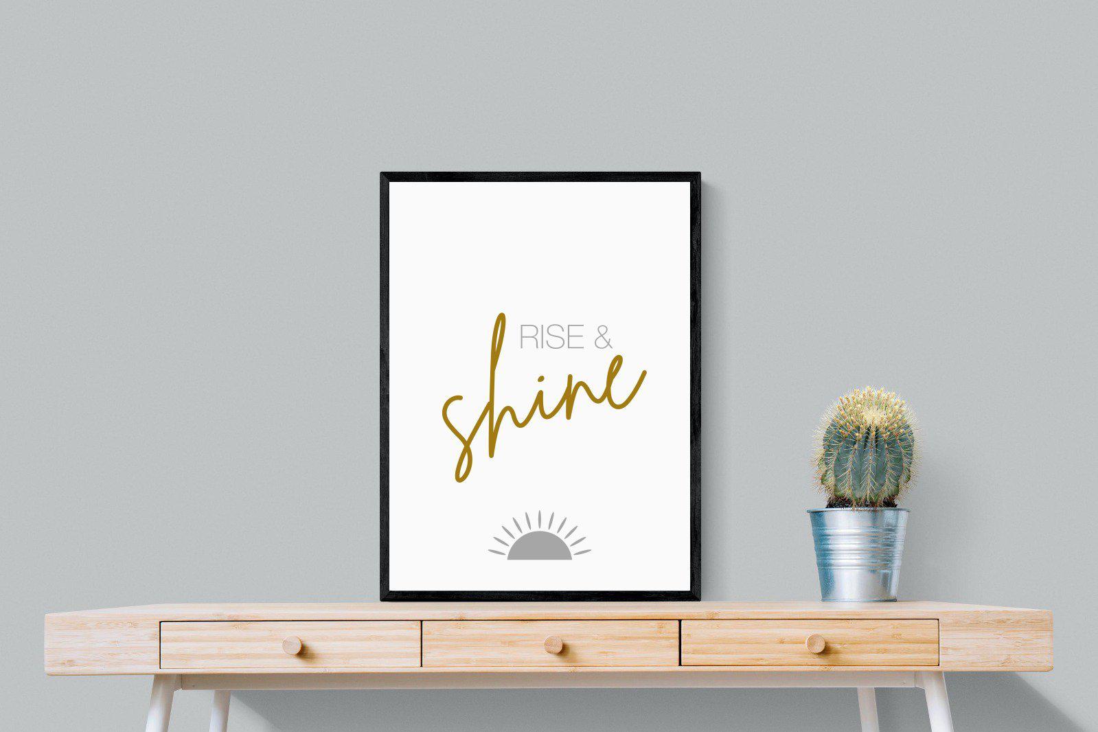 Rise & Shine-Wall_Art-60 x 80cm-Mounted Canvas-Black-Pixalot