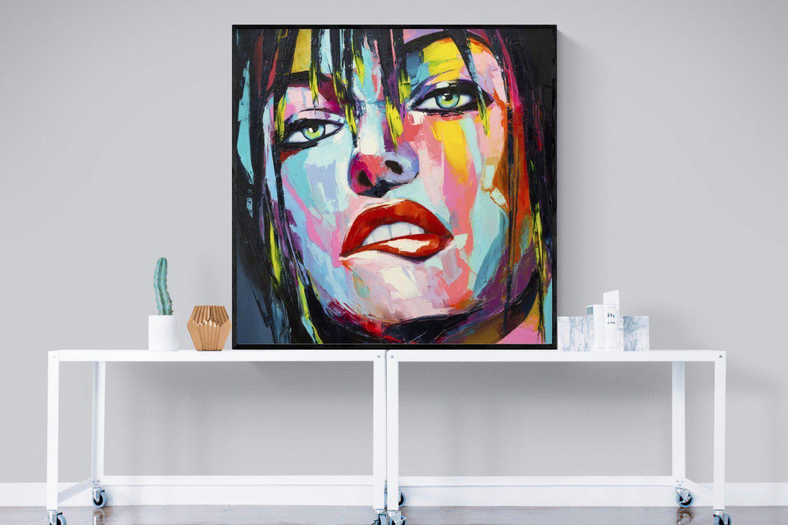 Risky-Wall_Art-120 x 120cm-Mounted Canvas-Black-Pixalot