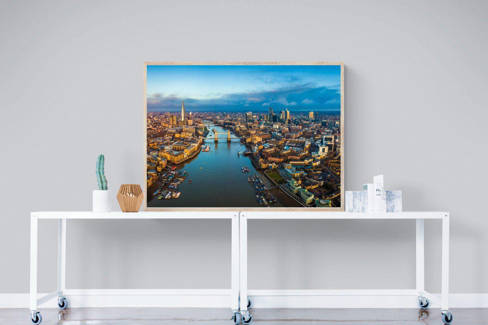 River Thames-Wall_Art-120 x 90cm-Mounted Canvas-Wood-Pixalot