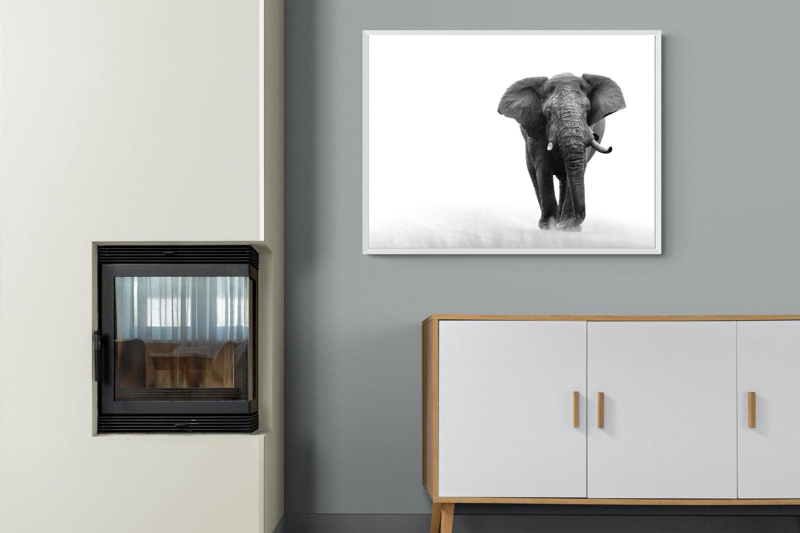 Roaming Bull-Wall_Art-100 x 75cm-Mounted Canvas-White-Pixalot