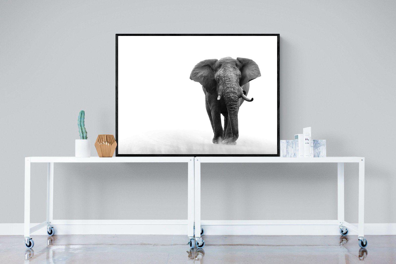 Roaming Bull-Wall_Art-120 x 90cm-Mounted Canvas-Black-Pixalot