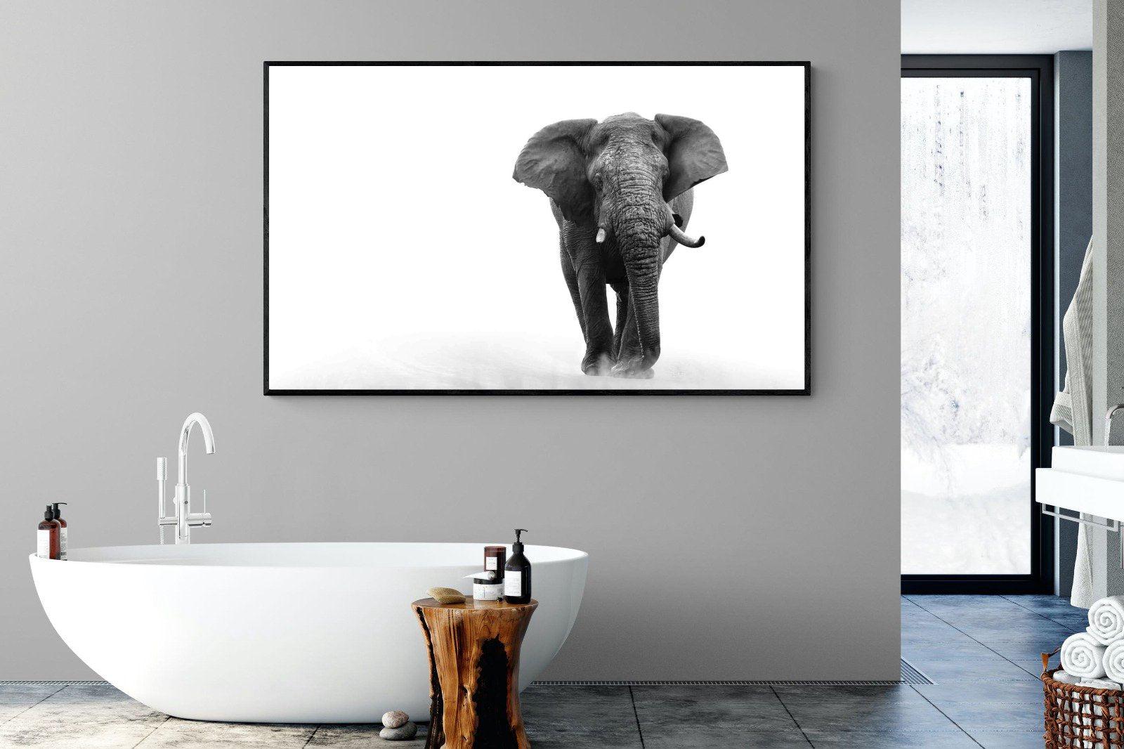 Roaming Bull-Wall_Art-180 x 110cm-Mounted Canvas-Black-Pixalot