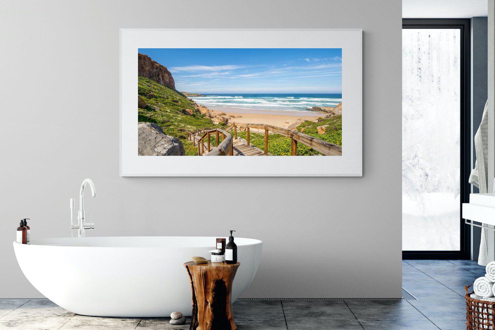 Robberg-Wall_Art-180 x 110cm-Framed Print-White-Pixalot