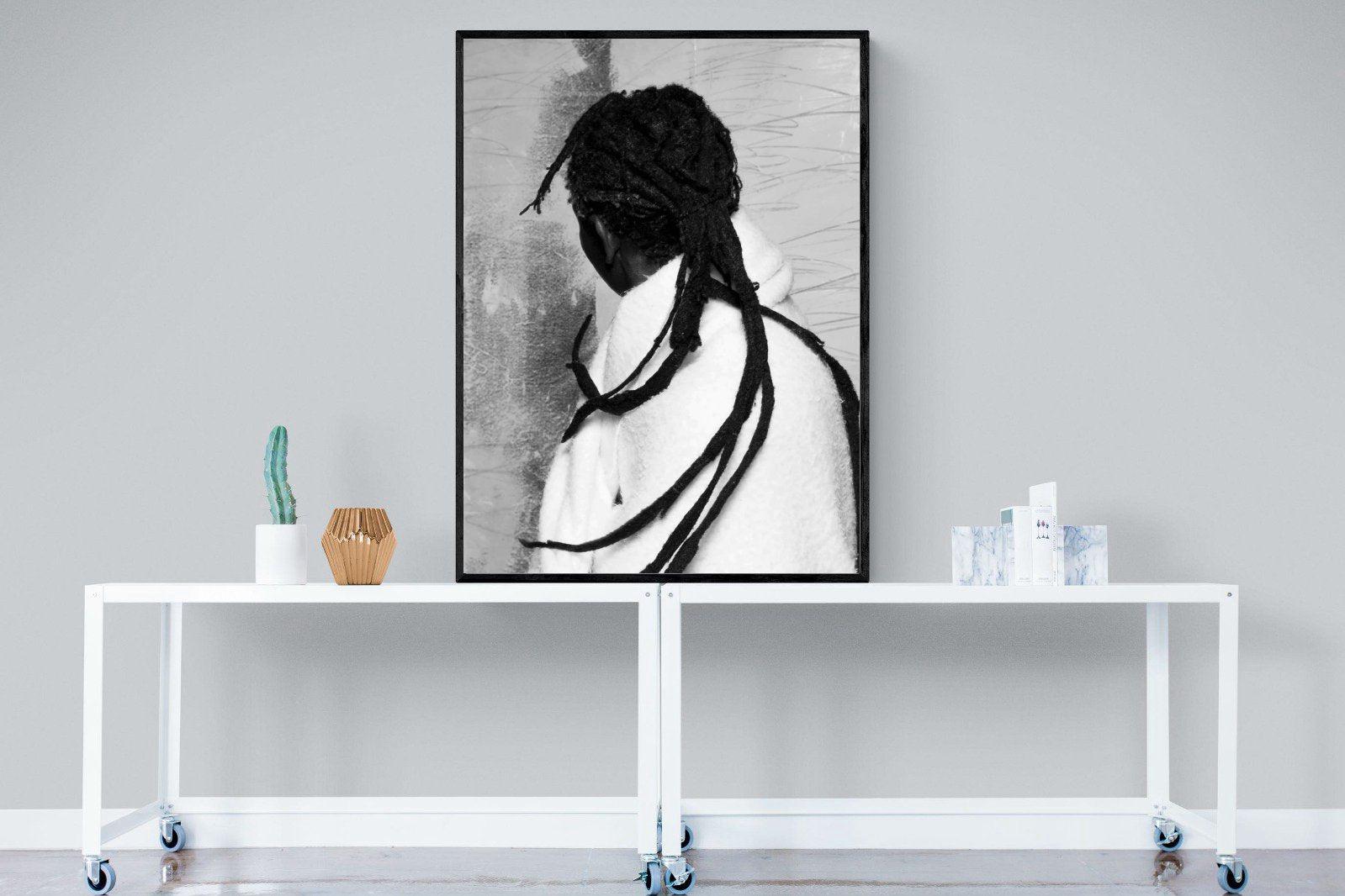 Robed Artist-Wall_Art-90 x 120cm-Mounted Canvas-Black-Pixalot