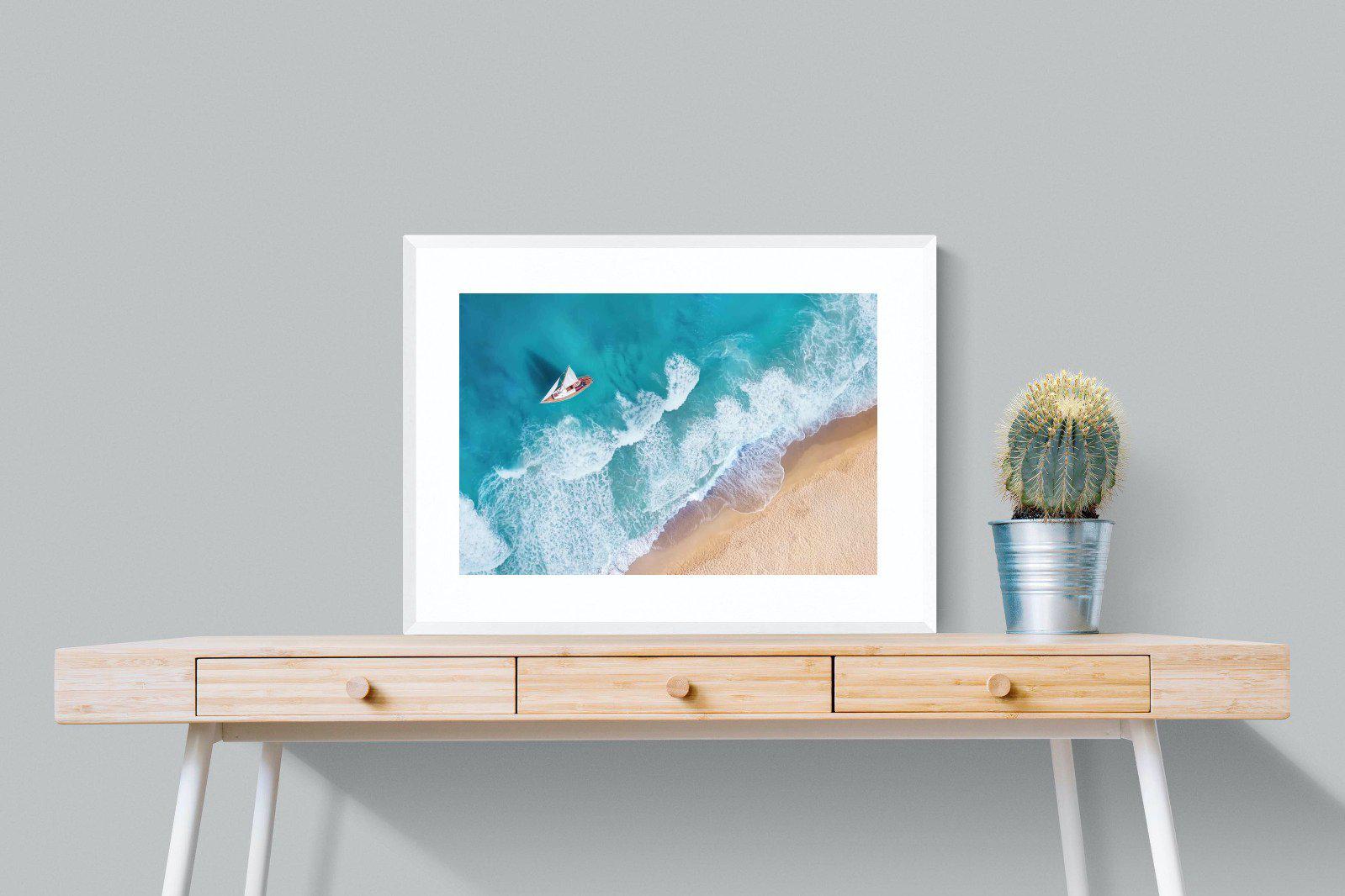 Sail Away-Wall_Art-80 x 60cm-Framed Print-White-Pixalot