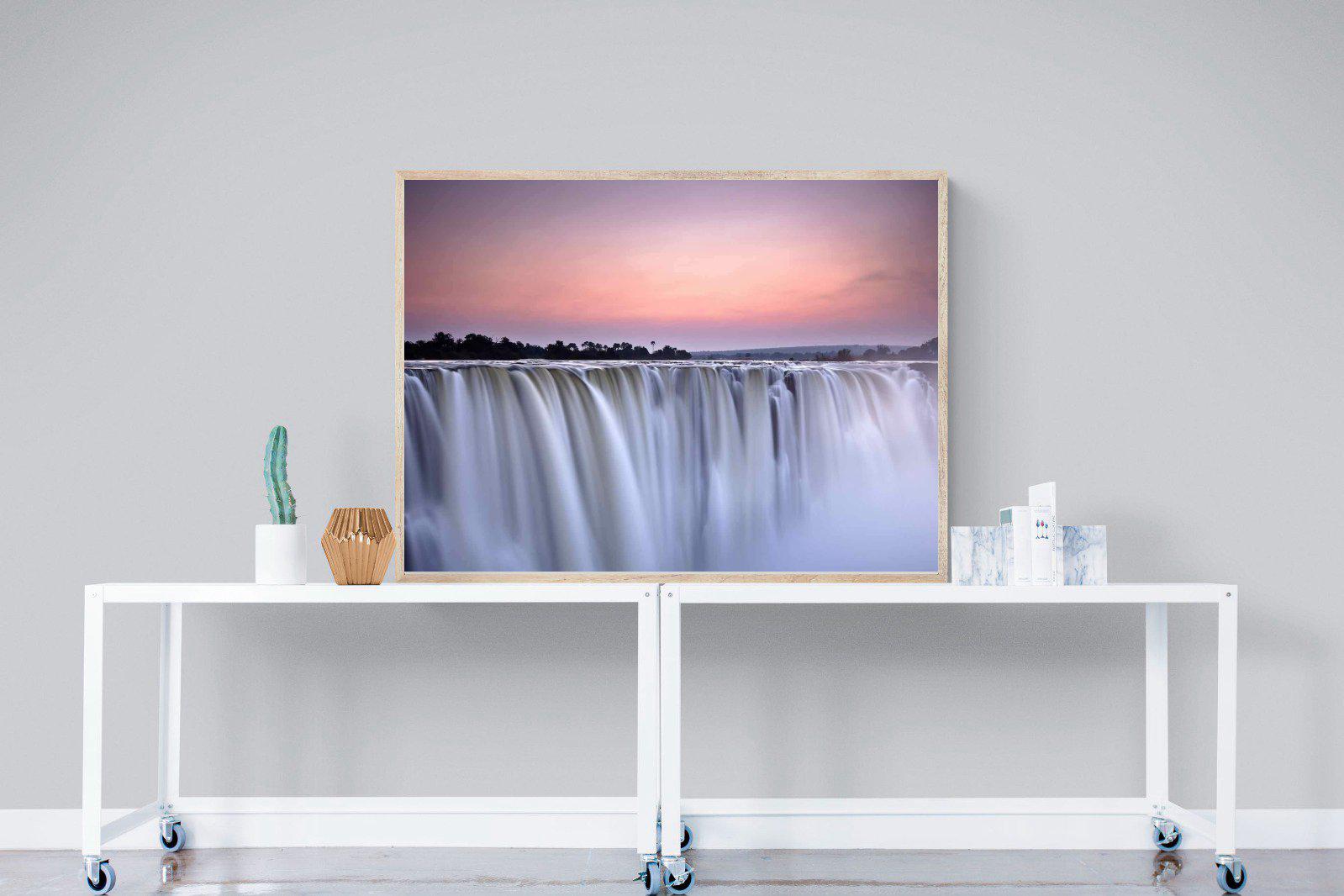 Satin Falls-Wall_Art-120 x 90cm-Mounted Canvas-Wood-Pixalot