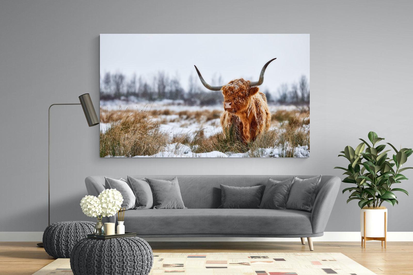 Scottish Highlander (colour)-Wall_Art-220 x 130cm-Mounted Canvas-No Frame-Pixalot