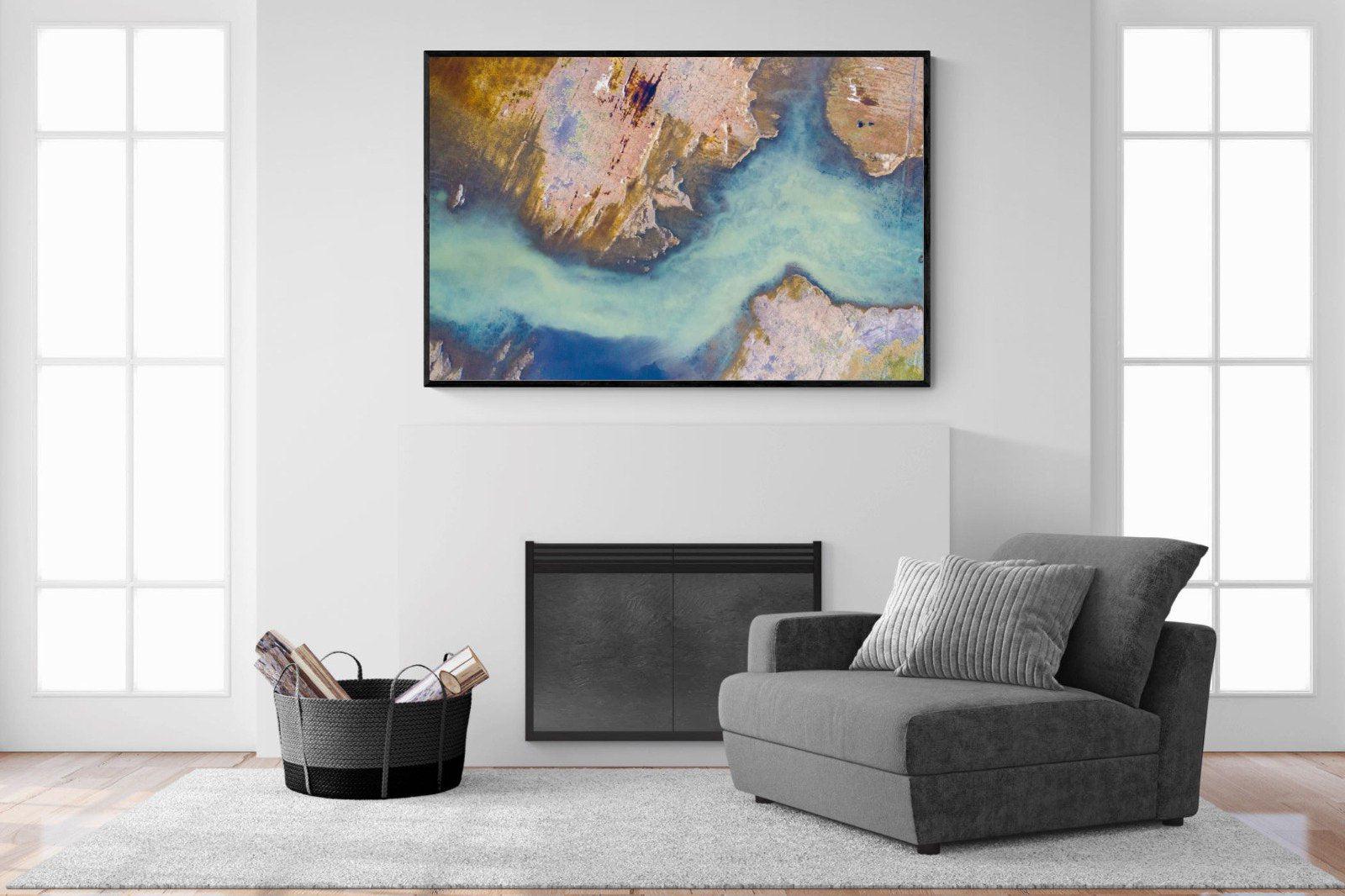 Scraped Earth-Wall_Art-150 x 100cm-Mounted Canvas-Black-Pixalot