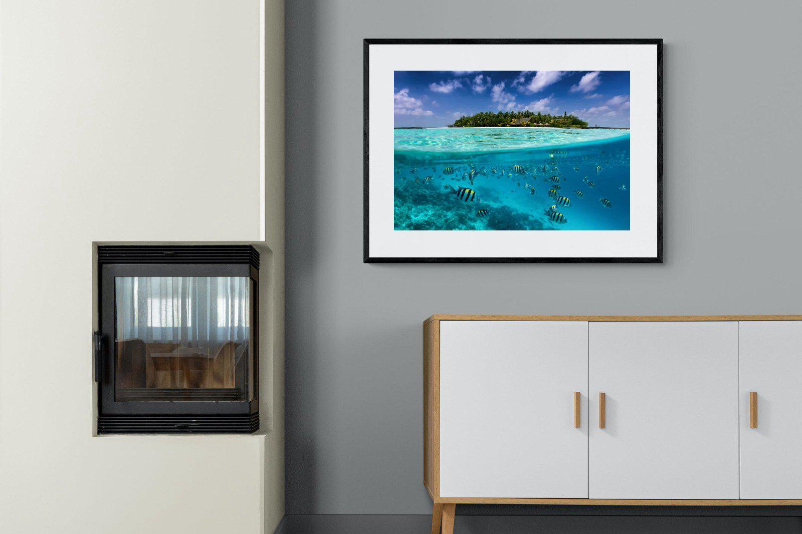 Scuba-Wall_Art-100 x 75cm-Framed Print-Black-Pixalot