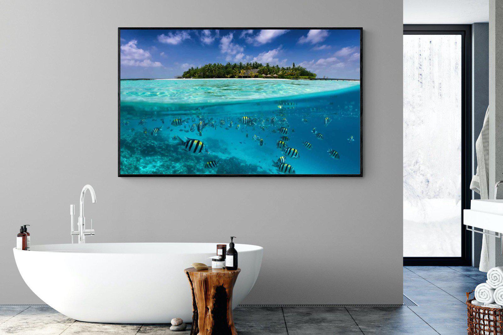 Scuba-Wall_Art-180 x 110cm-Mounted Canvas-Black-Pixalot