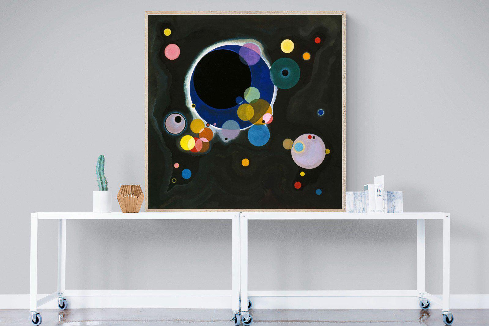 Several Circles-Wall_Art-120 x 120cm-Mounted Canvas-Wood-Pixalot