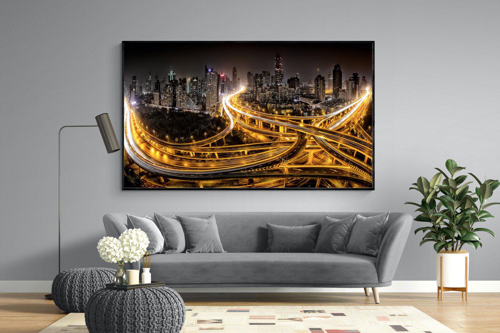 Shanghai-Wall_Art-220 x 130cm-Mounted Canvas-Black-Pixalot