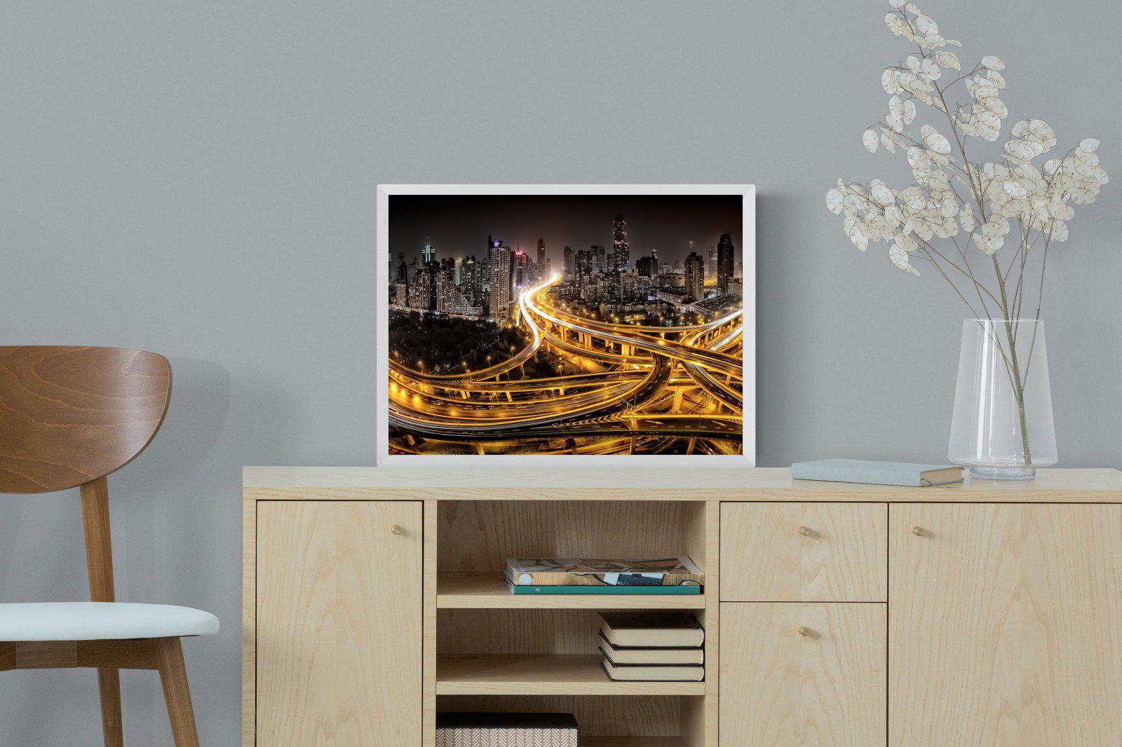 Shanghai-Wall_Art-60 x 45cm-Mounted Canvas-White-Pixalot