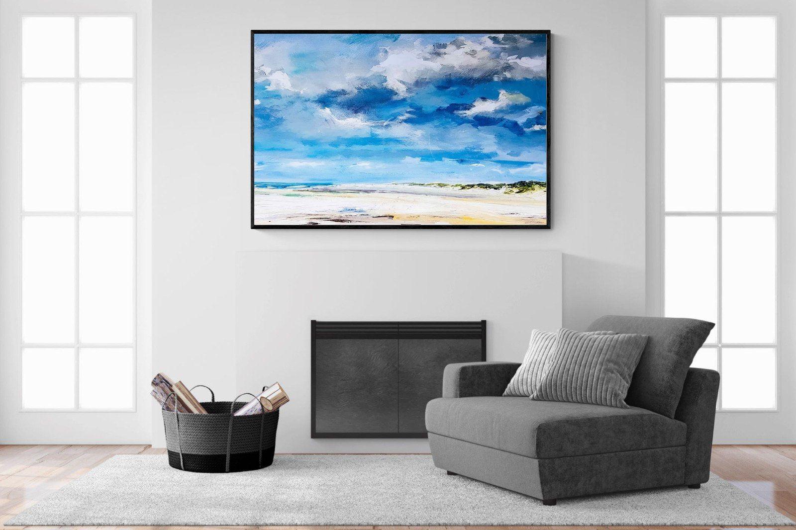 Shoreline-Wall_Art-150 x 100cm-Mounted Canvas-Black-Pixalot