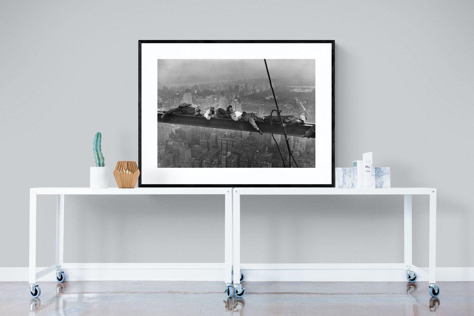 Sleeping Above Manhattan-Wall_Art-120 x 90cm-Framed Print-Black-Pixalot