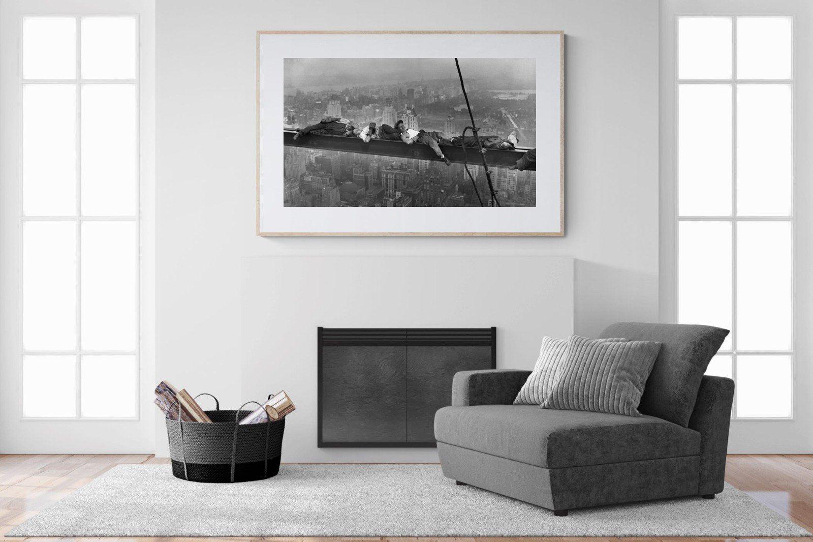 Sleeping Above Manhattan-Wall_Art-150 x 100cm-Framed Print-Wood-Pixalot