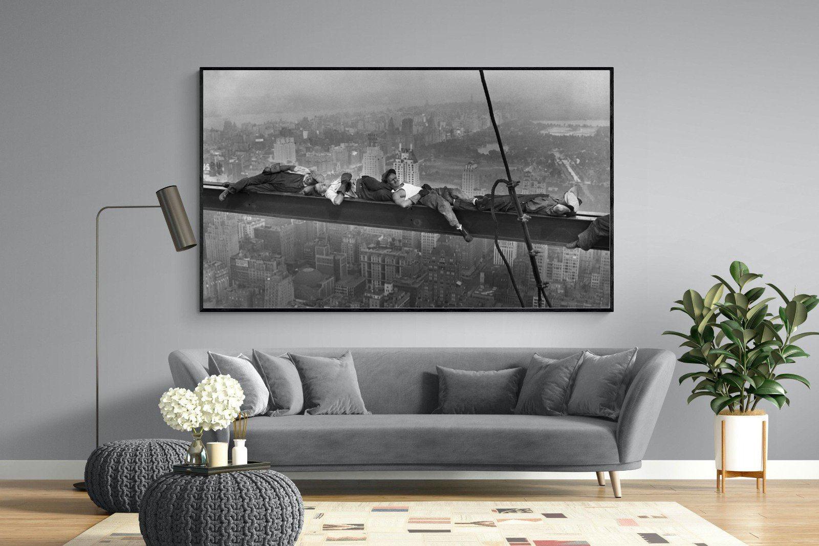 Sleeping Above Manhattan-Wall_Art-220 x 130cm-Mounted Canvas-Black-Pixalot