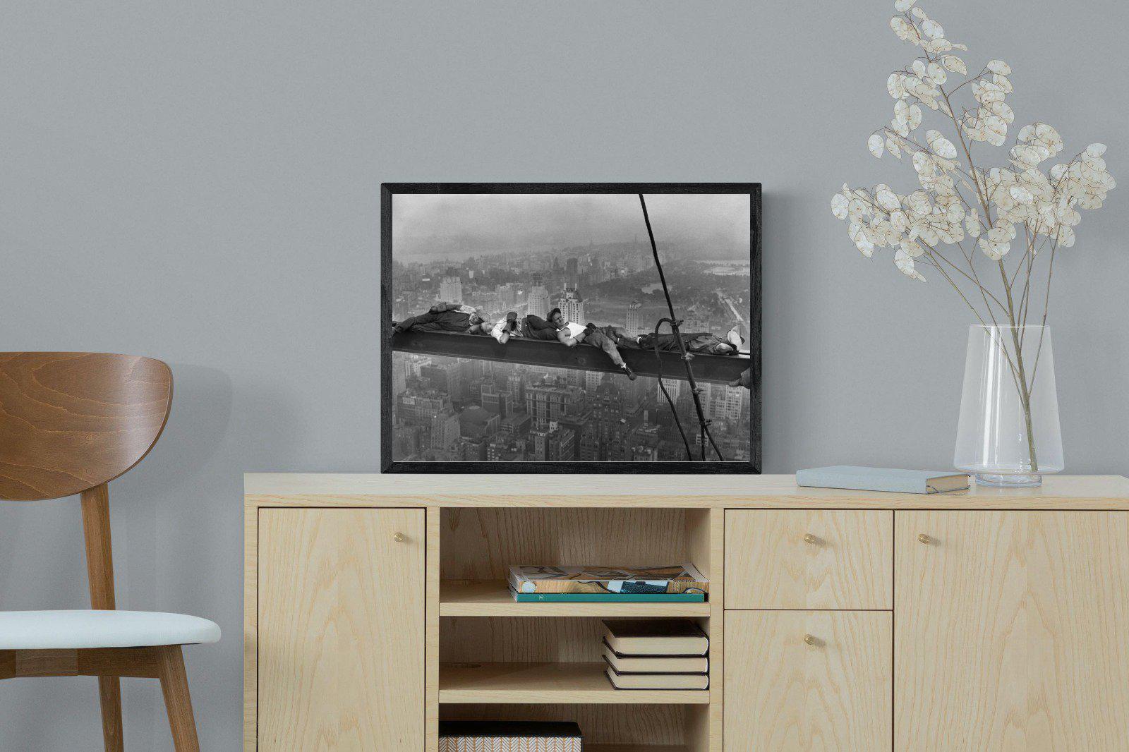 Sleeping Above Manhattan-Wall_Art-60 x 45cm-Mounted Canvas-Black-Pixalot