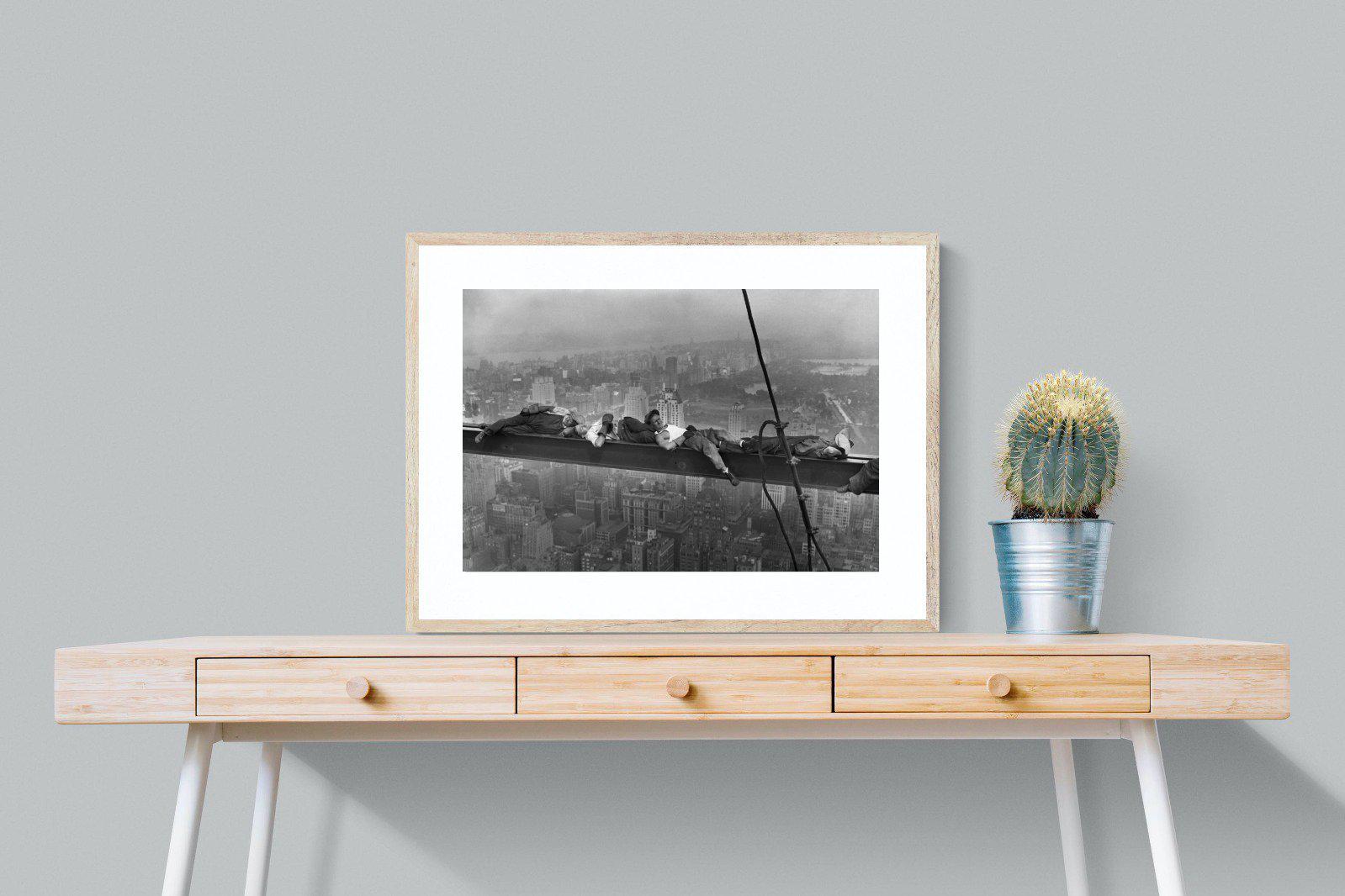 Sleeping Above Manhattan-Wall_Art-80 x 60cm-Framed Print-Wood-Pixalot