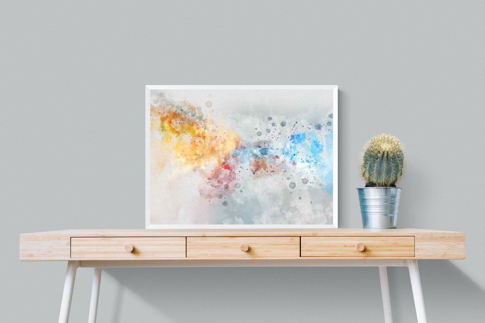 Splatter-Wall_Art-80 x 60cm-Mounted Canvas-White-Pixalot