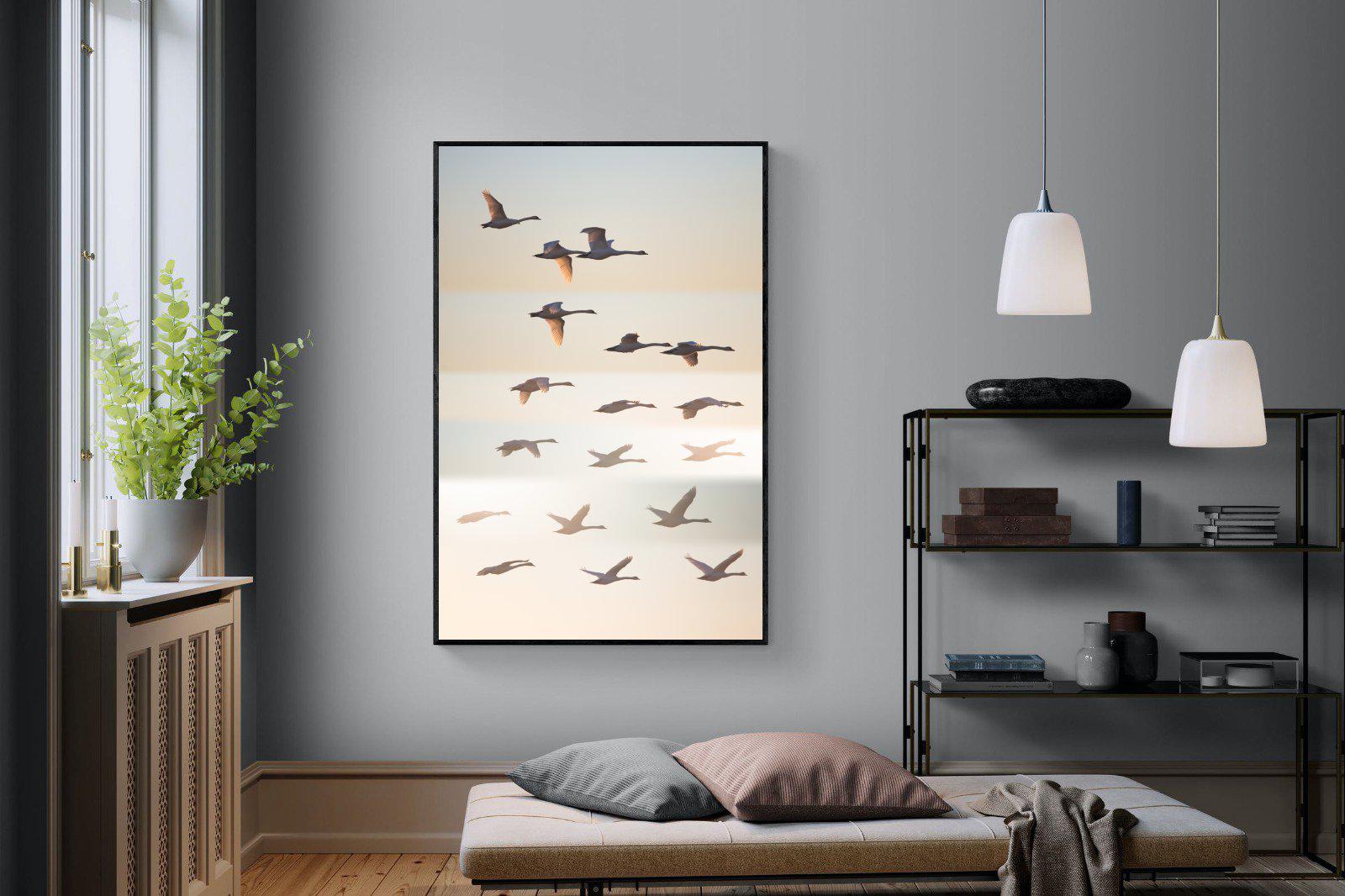 Squadron-Wall_Art-120 x 180cm-Mounted Canvas-Black-Pixalot