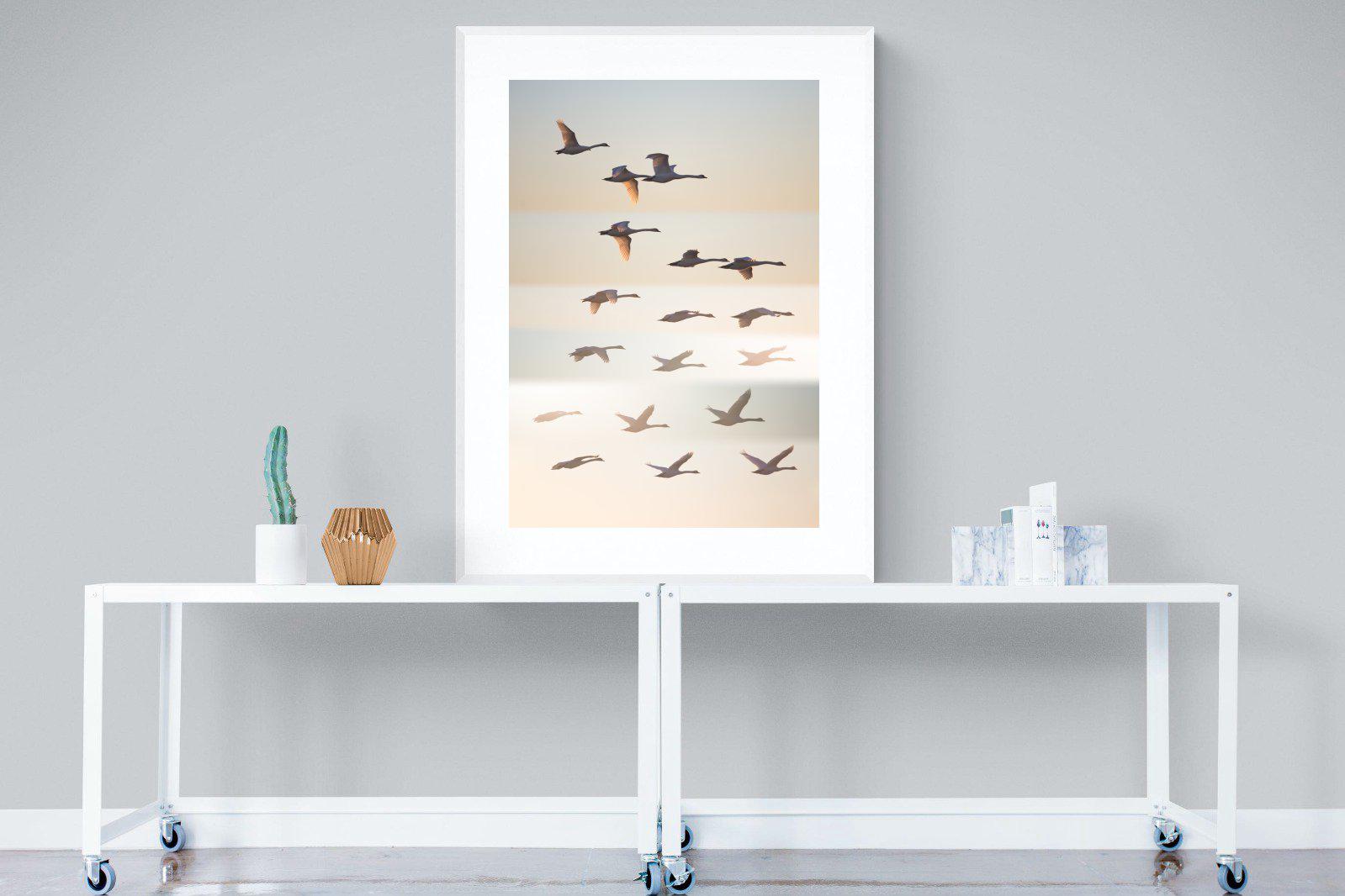 Squadron-Wall_Art-90 x 120cm-Framed Print-White-Pixalot