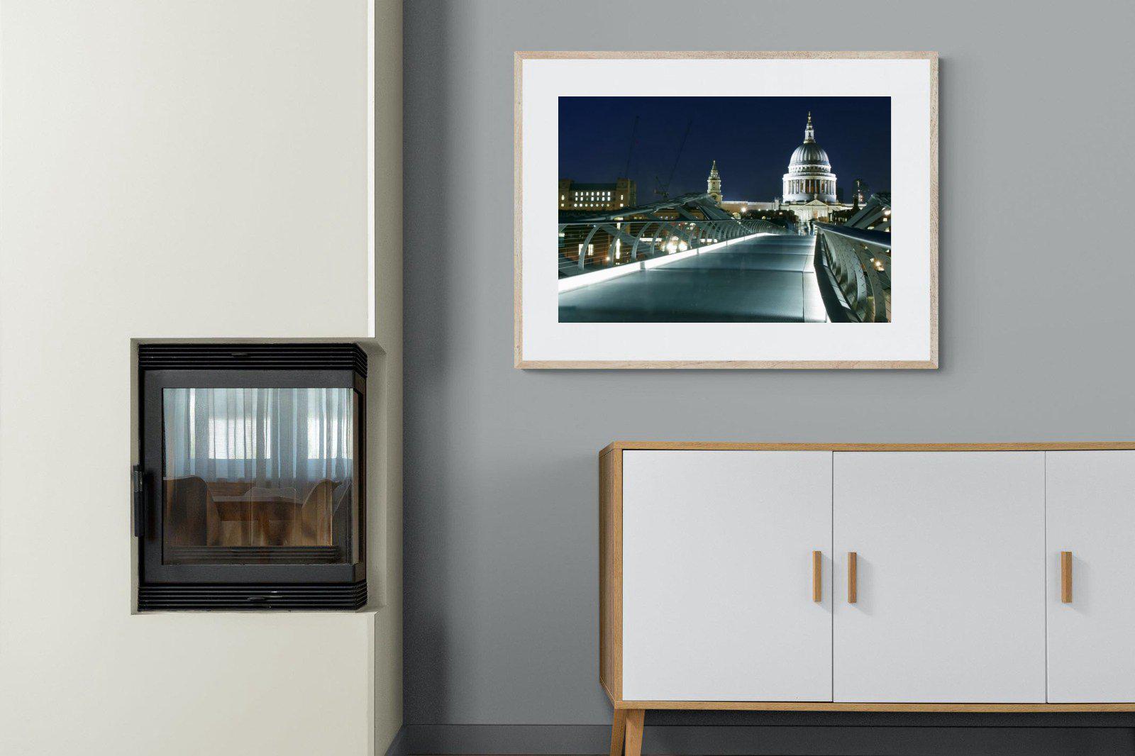 St Paul's-Wall_Art-100 x 75cm-Framed Print-Wood-Pixalot