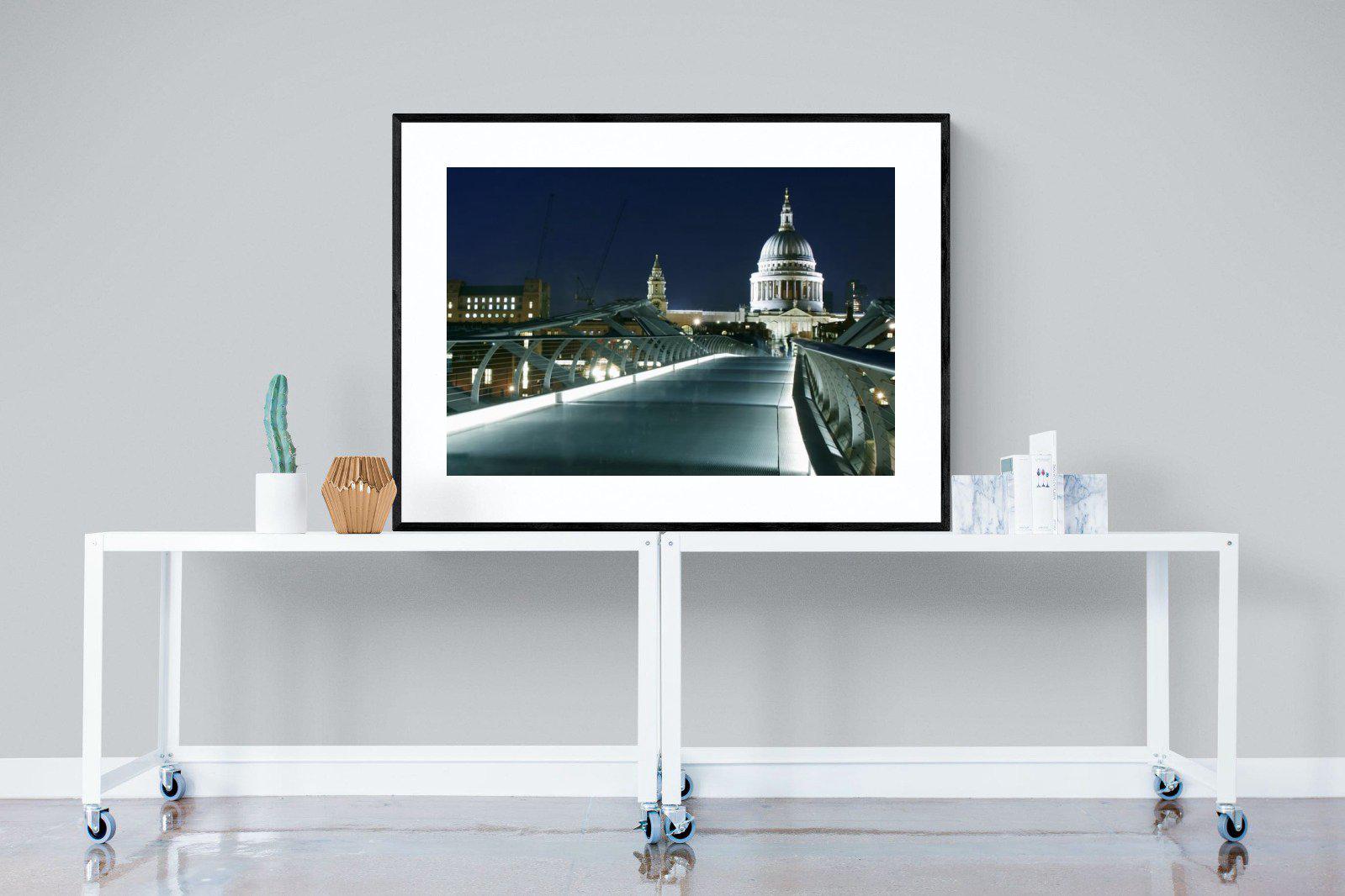 St Paul's-Wall_Art-120 x 90cm-Framed Print-Black-Pixalot