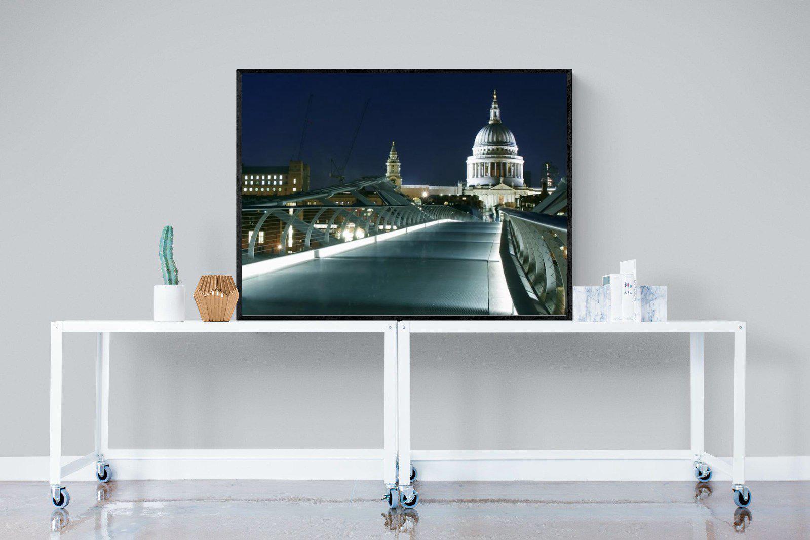 St Paul's-Wall_Art-120 x 90cm-Mounted Canvas-Black-Pixalot