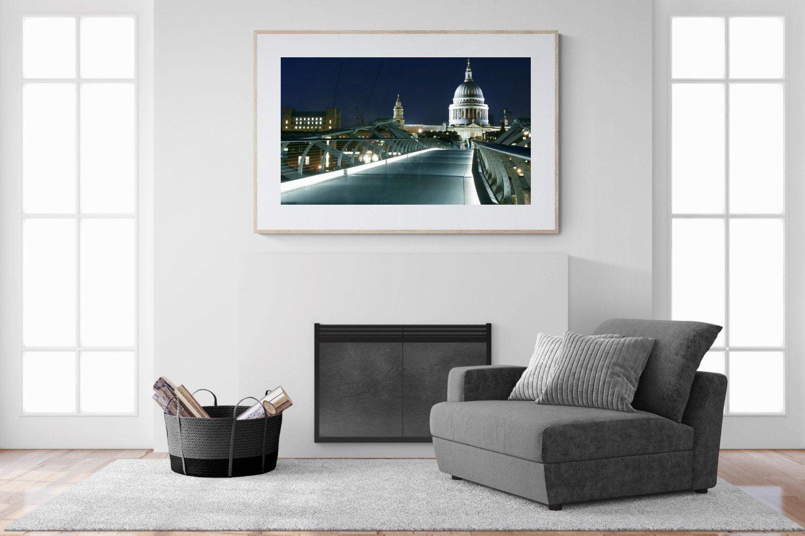 St Paul's-Wall_Art-150 x 100cm-Framed Print-Wood-Pixalot