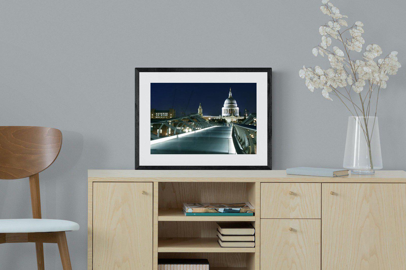 St Paul's-Wall_Art-60 x 45cm-Framed Print-Black-Pixalot