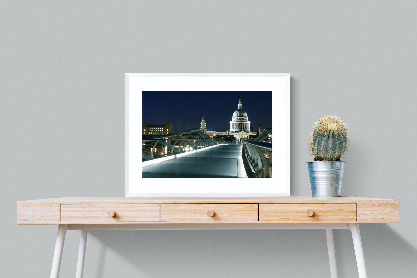 St Paul's-Wall_Art-80 x 60cm-Framed Print-White-Pixalot