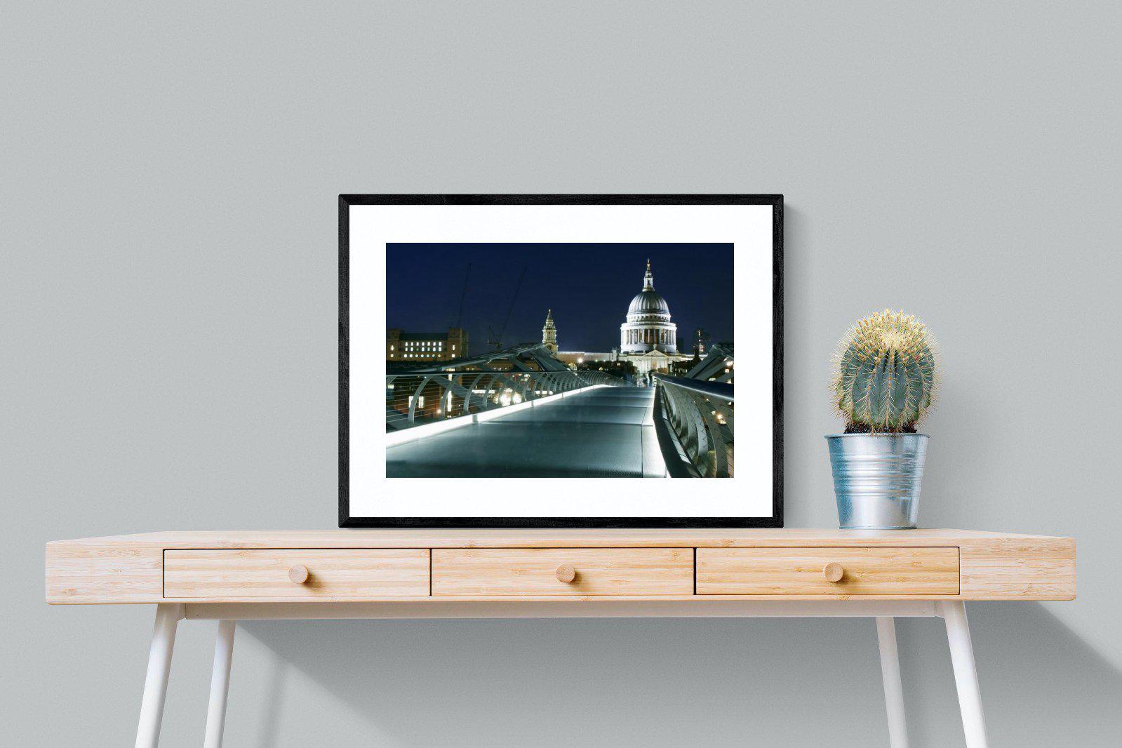 St Paul's-Wall_Art-80 x 60cm-Framed Print-Black-Pixalot