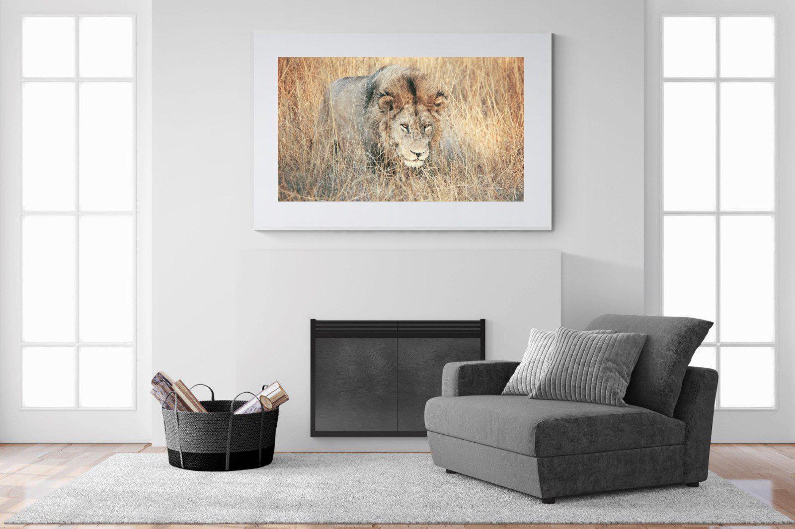 Stalking-Wall_Art-150 x 100cm-Framed Print-White-Pixalot