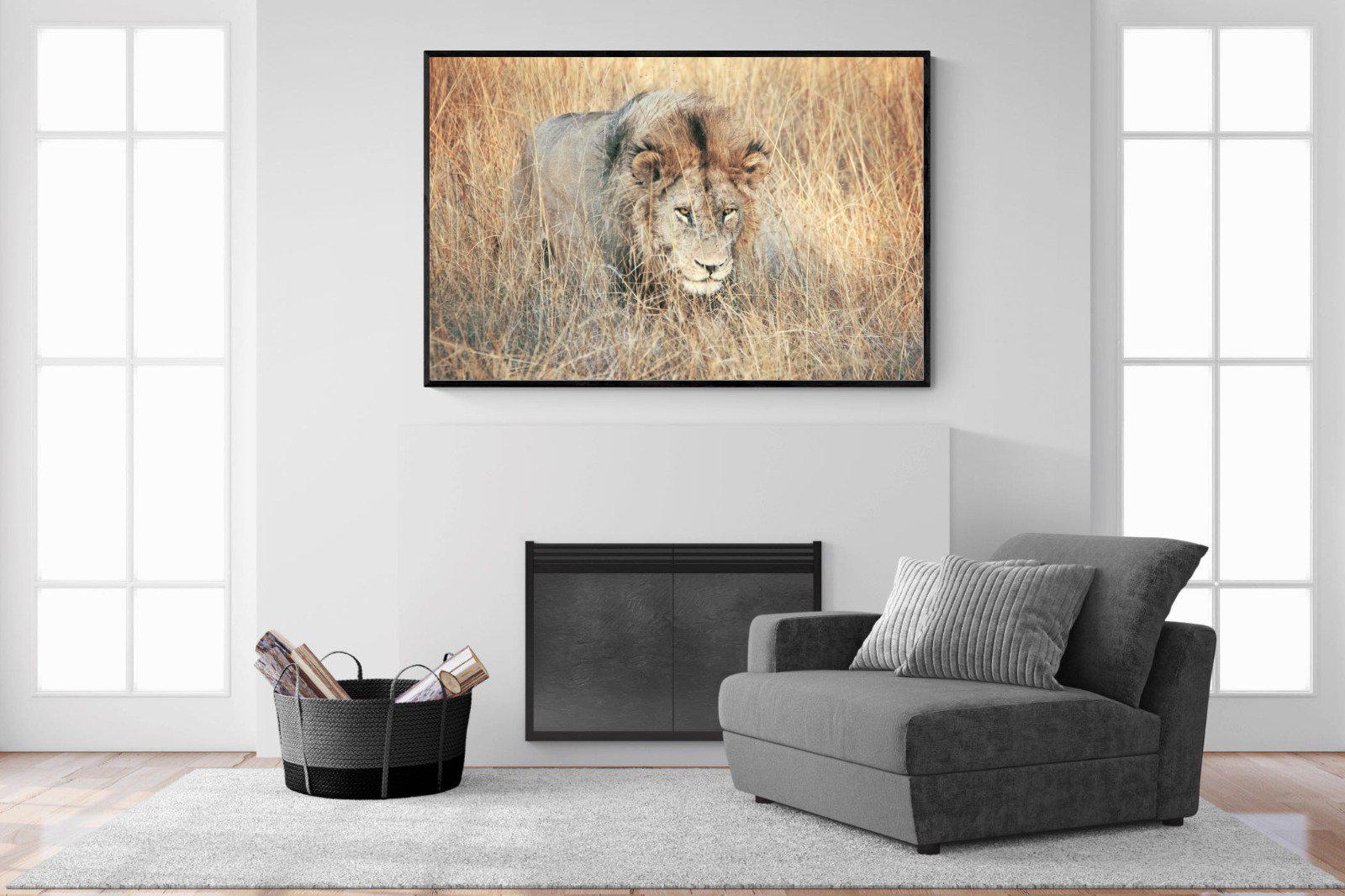 Stalking-Wall_Art-150 x 100cm-Mounted Canvas-Black-Pixalot