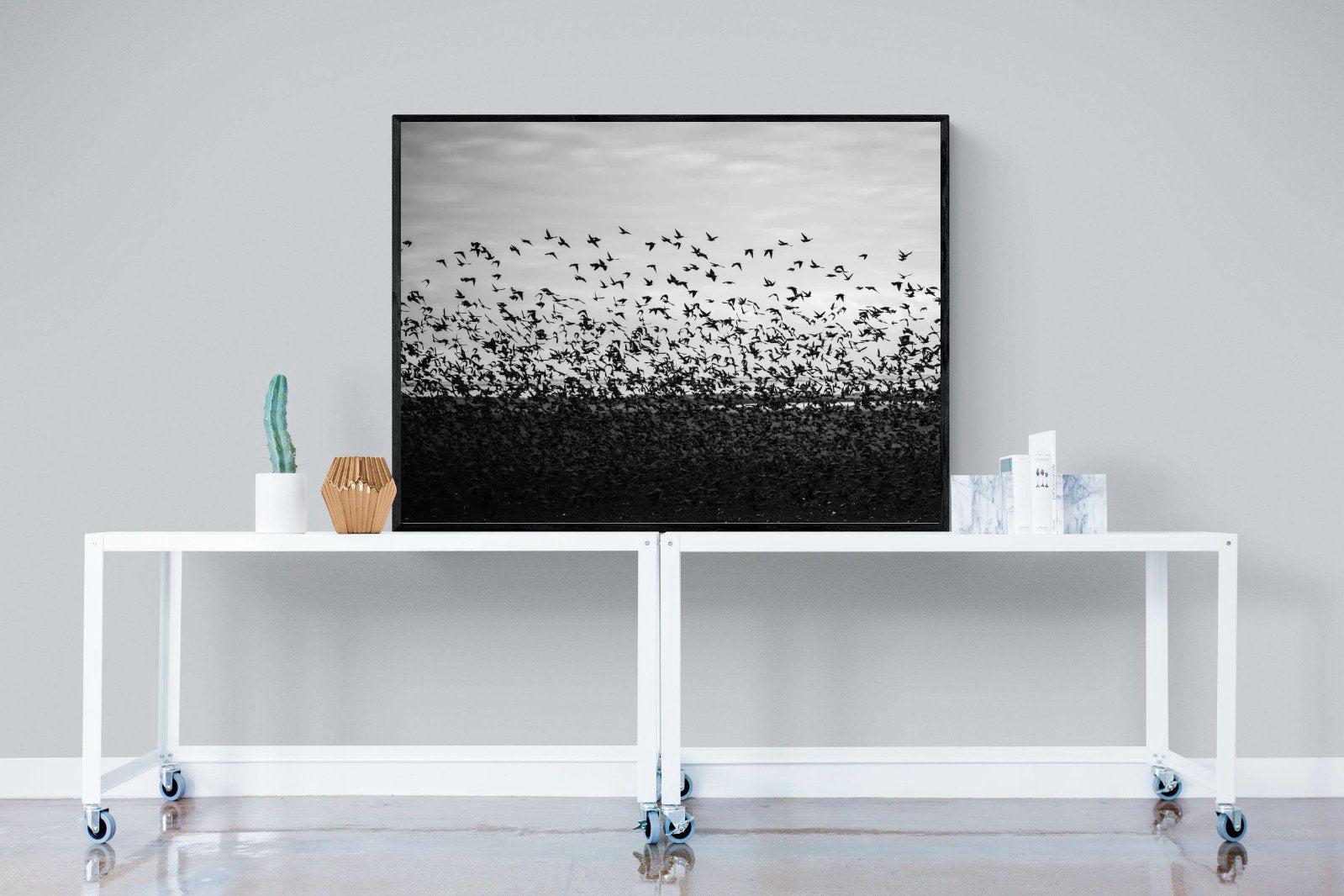 Startled-Wall_Art-120 x 90cm-Mounted Canvas-Black-Pixalot